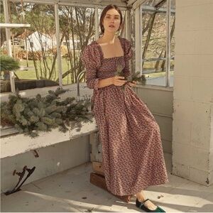 DOEN Bijou Dress In Roseraie Floral Size Small